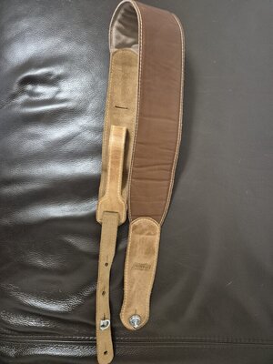 Breiter Echtledergurt cognac-farben