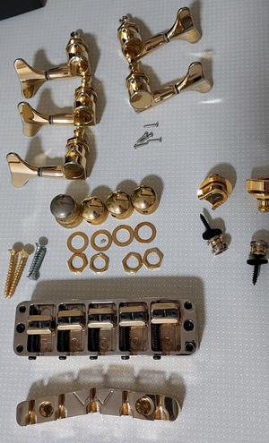 Warwick Hardware Set, gold, 5 string broadneck