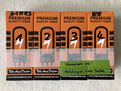TAD 6l6GCM-STR REDBASE, Premium matched QUARTETT (4 tubes)