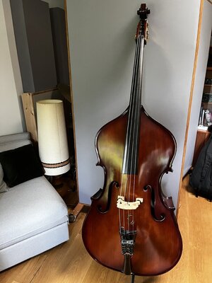 Gewa 403661 Kontrabass 4/4 Vollmassiv Pickup Double Bass