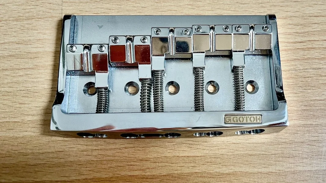 Premium Gotoh S510B-5 Stahl CNC gefräst Bridge 5 String, 19mm Spacing