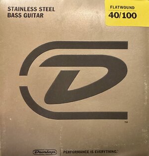 Neue DUNLOP Flatwound Saiten 40/100 Short Scale