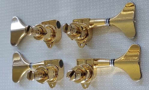Gotoh Mechaniken mit Warwick-Logo, Gold, 2L + 2R, 2 Sätze