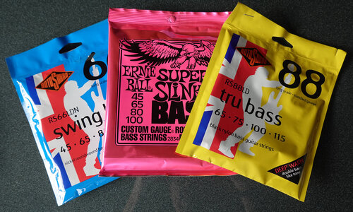 Bass-Saiten von RotoSound für 4-Saiter originalverpackt