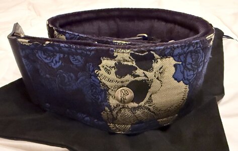 Steyner Straps Bassgurt 8cm SKULL BLUE wie neu