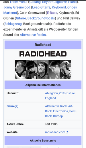 Suche Radiohead karten Berlin
