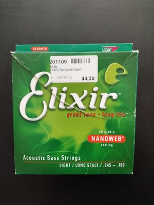 Elixir 14502 Nanoweb Light Acoustic Bass Strings 45-100