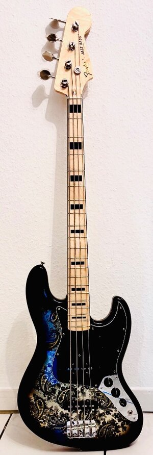 Fender FSR MIJ Jazz Bass, Black Paisley, wie neu!!