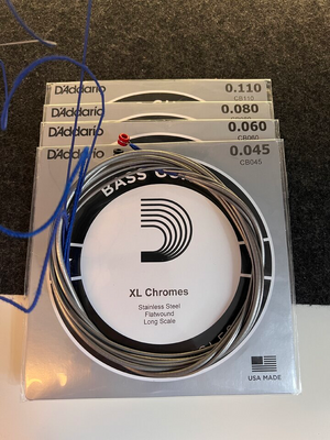 D'addario Chromes Custom D-Standard Set 045 - 060 - 080 - 110