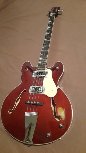 Bassgitarre Bass halbakustik Harley Benton HB-60 WB mit Extras