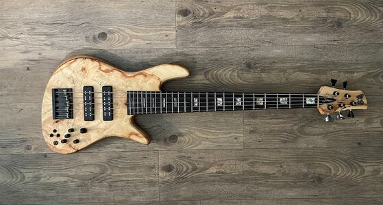 Fodera Emperor Deluxe Chestnut Burl