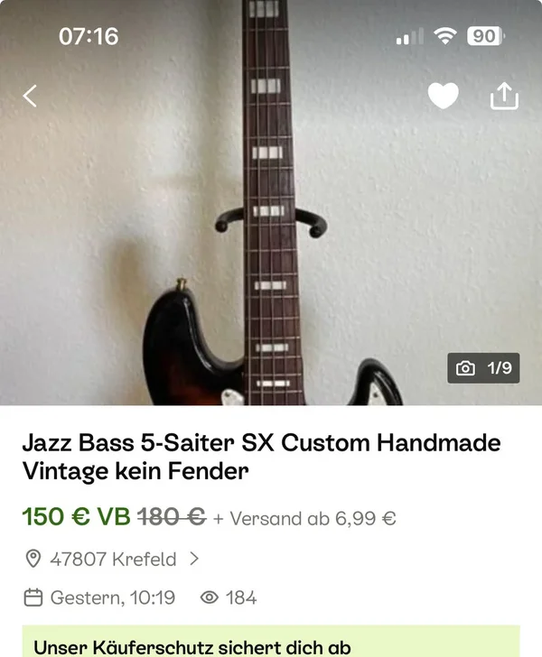 Betrugsversuch bei „Kleinanzeigen“ !?!