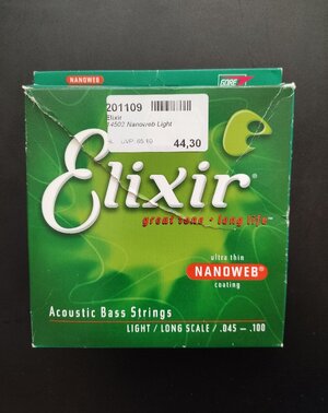 Elixir 14502 Nanoweb Light Acoustic Bass Strings 45-100