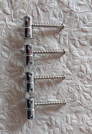 4Pcs Wilkinson Chrome 19mm Bridge Saddles For 4 String Precision or Jazz Bass