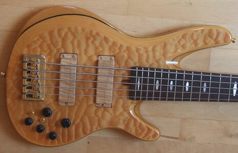Yamaha TRB 1005, HotWire Funderbucker Soapbar Pickups splitbar, gold hardware, aktiv/passiv switch