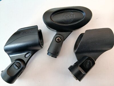 MIKROFONKLAMMERN für Funk-Handsender - 3 Stück -