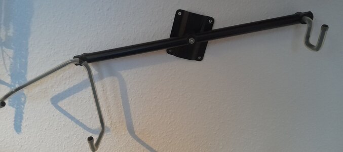 Wandhalter für Bass, schwarz, waagerecht