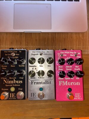pack of three Iron Ether pedals: nimbus se, fmeron and frantabit