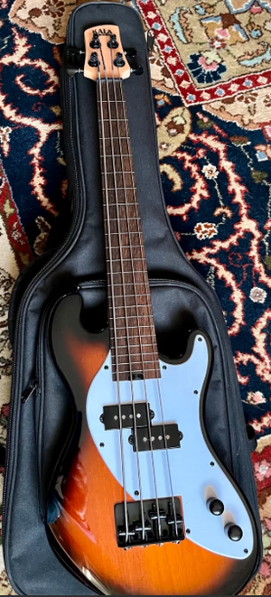 Kala Fretless Ukulele Bass mit Gigbag und Flatwound Saiten