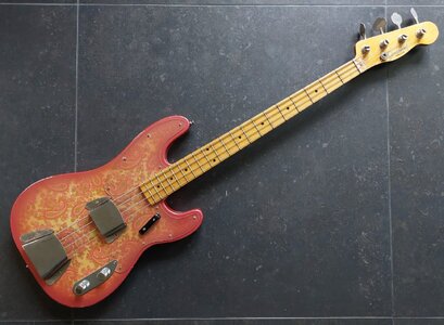 Docwood Pink Paisley telecaster bass