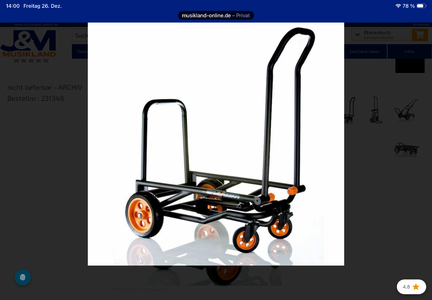 Gruv Gear V-Cart Solo Transportwagen GruvGear Bass Gitarre PA