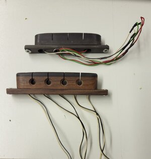 Piezo Bridge Tonabnehmer. 2 mal 4 Saiter, zusammen 35€