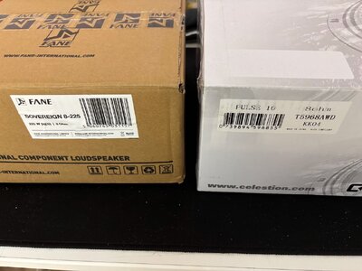 Celestion Pulse 10 & Fane Sovereign 8-225