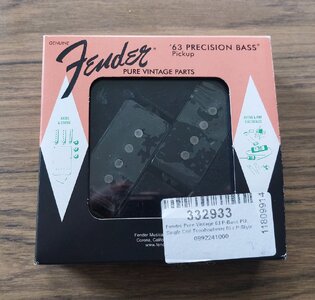 Fender pure vintage '63 precision bass pickup