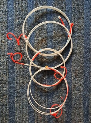 La Bella White Nylon Flats long scale light