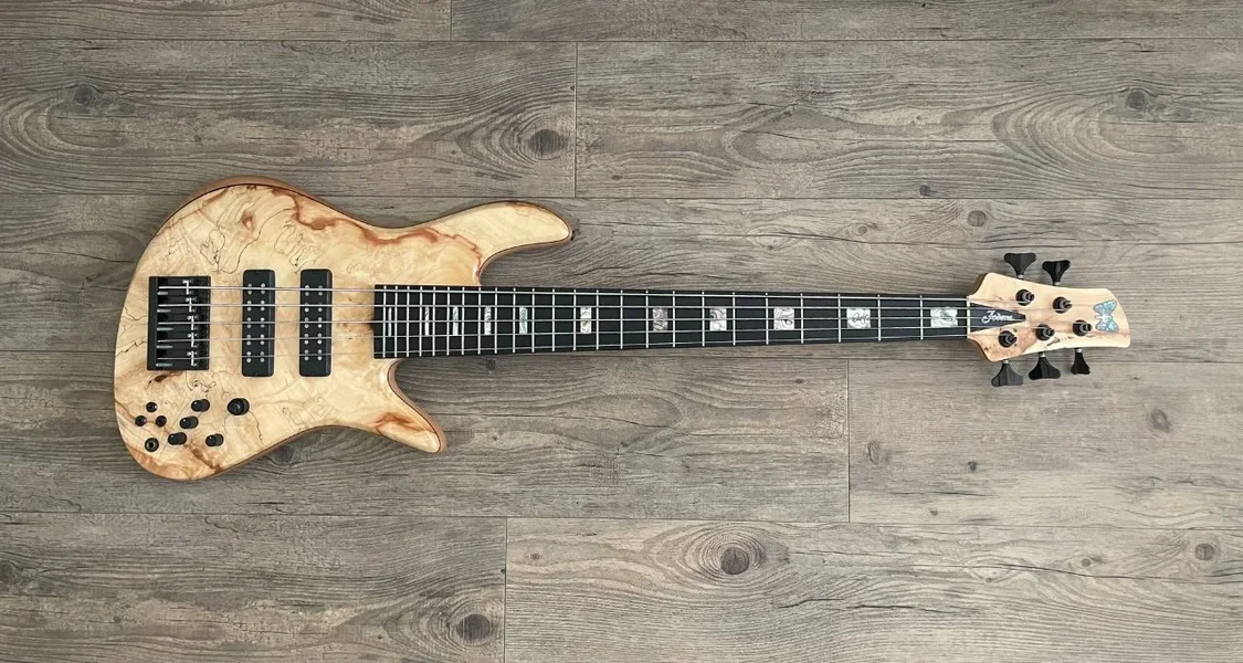 Fodera Emperor Deluxe Chestnut Burl