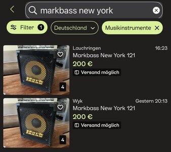 Vorsicht auf Kleinanzeigen: Markbass New York 121