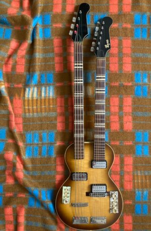 Höfner 191 Double Neck Bass/Gitarre - Early Sixties - Sammlerstück