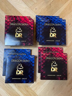 DR Strings Dragon Skin+ Coated Bass Strings 4- und 5-Saiter