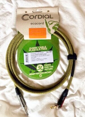 Cordial Ecohemp Instrumentenkabel 3mtr mit Silent Stecker neuwertig