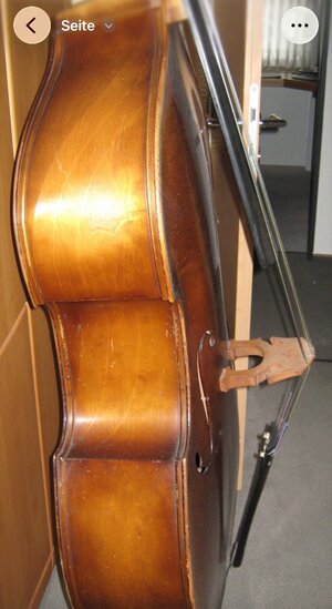 Verk. deutschen 3/4-Kontrabass, ca. 70 Jahre alt, massive Fichtendecke