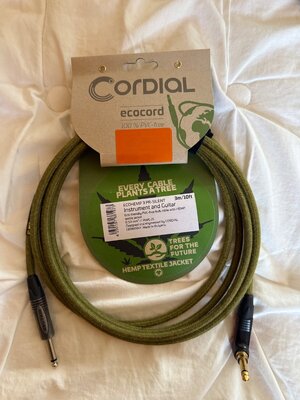 Cordial Ecohemp Instrumentenkabel 3mtr mit Silentstecker