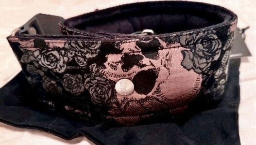 Steyner Straps Bassgurt 8cm SKULL ROSE wie neu