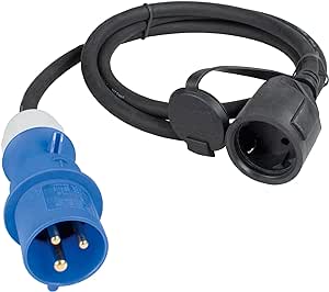 as - Schwabe CEE-Adapterleitung Caravan - CEE-Stecker und  Schutzkontaktkupplung – IP44 Wohnmobil Zubehör mit Schutzkappe – 3-polige  Leitung für Europa Schuko Stecker – Made in Germany - Blau I 60488:  Amazon.de: Baumarkt